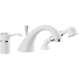 Смеситель для ванны Emmevi Tiffany BC60120, белый/хром - фото 