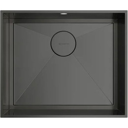 Кухонная мойка Omoikiri Kasen 53-INT GM (4993496) 1,2 мм, вороненая сталь, Цвет производителя: вороненая сталь - фото 