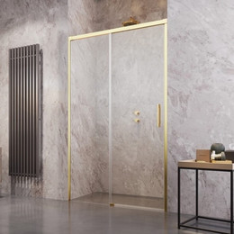 Душевая дверь Radaway Idea Gold DWJ 110 см 387015-09-01L, золото/прозрачное - фото 