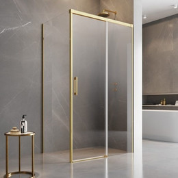 Душевое ограждение Radaway Idea Gold KDJ 130х100 см R, золото/прозрачное - фото 