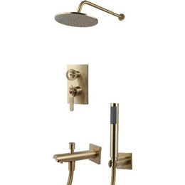 Душевая система для ванны Bronze de Luxe 1760’s Loft 6630CG, золото - фото 