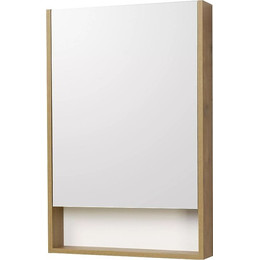 Зеркало-шкаф Акватон Сканди 55 см 1A252102SDZ90, белый/дуб рустикальный - фото 