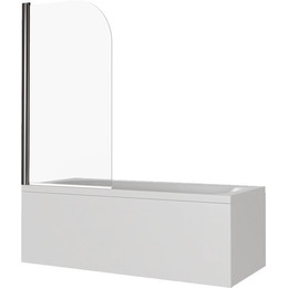 Шторка для ванны Bas Screen H-80-C-В 800х1400 мм, чёрный/прозрачное - фото 