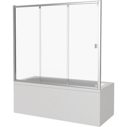 Шторка для ванны Bas Screen WTW-140-C-CH 1400х1400 мм, хром/прозрачное - фото 