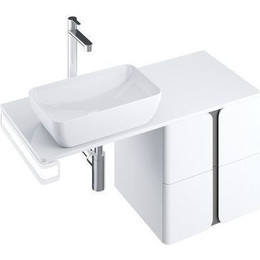 Тумба подвесная со столешницей Ravak Balance 1200 X000001367 (тумба SD Balance 600), белый/графит - фото 