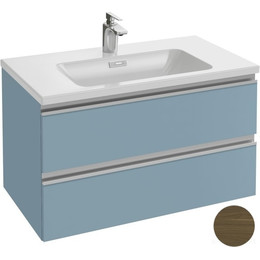 Тумба подвесная с раковиной Jacob Delafon Vox 80 см EB2028-RA-E16, ореховое дерево - фото 