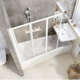 Шторка для ванны Ravak Supernova VS3 115 см 795S010041 белый/rain - фото 