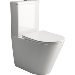 Унитаз-компакт безободковый Ceramicanova Highlight CN1802 с тонкой крышкой микролифт - фото 