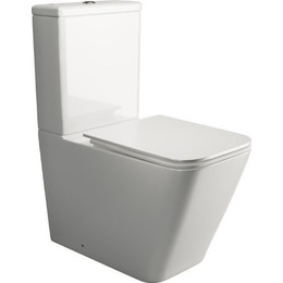 Унитаз-компакт безободковый Ceramicanova Cubic CN1803 с тонкой крышкой микролифт - фото 