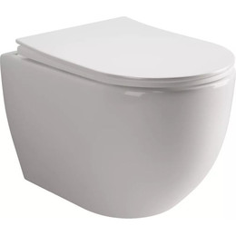 Унитаз подвесной безободковый Ceramicanova Mia CN1805 с тонкой крышкой микролифт - фото 