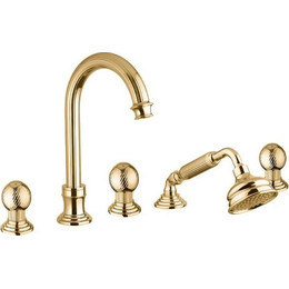 Смеситель для ванны Cezares OLIMP-BVD-03/24-M, золото - фото 