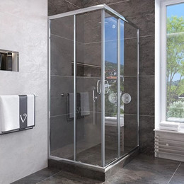 Душевое ограждение Veconi Rovigo 90x90 см RV113-90-01-C4, хром/прозрачное - фото 