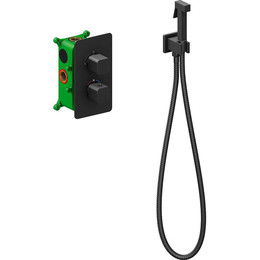 Набор для гигиенического душа с термостатом Timo Petruma 5089/03SM, черный матовый - фото 