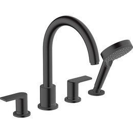 Смеситель для ванны Hansgrohe Vernis Shape 71459670, черный матовый - фото 