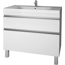Тумба напольная с раковиной Dreja Grace Plus 90 см 99.0906, белый глянец - фото 