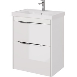 Тумба подвесная с раковиной Dreja Prime 70 см 99.9301, белый глянец - фото 