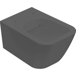 Унитаз подвесной безободковый Globo Stone 52х36 см STS05.AR, черный матовый, Цвет производителя: чёрный матовый - фото 