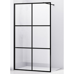 Душевая перегородка Abber Immer Offen 120 см AG62120B, черный/прозрачное - фото 