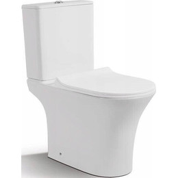 Унитаз-компакт CeramaLux Rimless 1217-P с крышкой микролифт - фото 