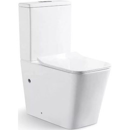 Унитаз-компакт CeramaLux Rimless NS-2170 с крышкой микролифт, Цвет производителя: белый - фото 