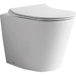 Унитаз приставной CeramaLux Rimless NS-3178 с крышкой микролифт - фото 