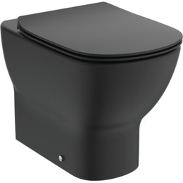 Унитаз приставной безободковый Ideal Standard Silk Black Tesi AquaBlade T0077V3, черный матовый - фото 