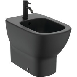 Биде напольное Ideal Standard Silk Black Tesi T3540V3, черный матовый - фото 