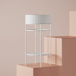 Раковина с металлической консолью ArtCeram Vogue 44 см OSL010 01 00, белый матовый - фото 