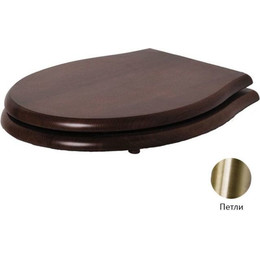 Сиденье с крышкой для унитаза Azzurra Giunone-Jubilaeum микролифт 1800NM/F noce/br, цвет дерево (петли бронза) - фото 