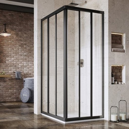 Душевое ограждение Ravak Supernova ASRV3+ASRV3 75x75 см 15V303R211 чёрный/pearl - фото 