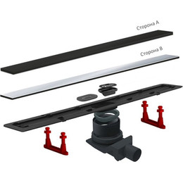 Трап Pestan (BETTOSERB) Confluo Frameless Line Black Glass 55 см 13701203, хром/черный - фото 