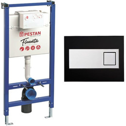 Инсталляция для унитаза Pestan Fluenta SET40006356DB (кнопка Diamond черная) - фото 