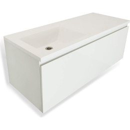 Тумба подвесная с раковиной-столешницей Эстет Dallas Luxe 105 см (1 длинный ящик) L ФР-00009678 - фото 