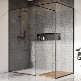 Душевое ограждение Radaway Modo New Black III Frame 80x70 см (стекло 8 мм), черный/прозрачное - фото 