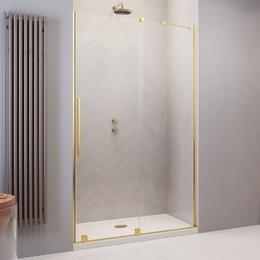 Душевая дверь Radaway Furo Gold DWJ 110 см 10107572-09-01R (стекло 8 мм), золото/прозрачное - фото 