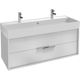 Тумба подвесная с раковиной Jacob Delafon Vivienne 120 см EB1509-N18-N18, белый меламин - фото 