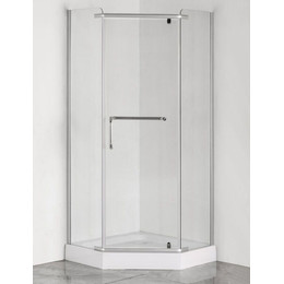 Душевое ограждение Loranto CS-816S B 100x100 см, сатин/прозрачное - фото 