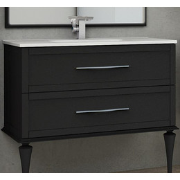 Тумба подвесная с раковиной Cezares Tiffany 100 см 54952, Nero grafite - фото 