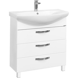 Тумба напольная с раковиной Акватон Ария 80Н см 1A1413K0AA010, белый - фото 