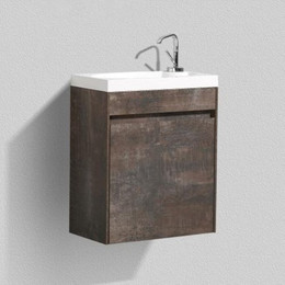 Тумба подвесная с раковиной BelBagno 46 см PIETRA MINI-460-1A-SO-PT-R, камень - фото 