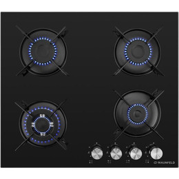 Газовая варочная поверхность Maunfeld EGHG.64.13STS-EB (чёрное стекло) - фото 