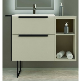 Тумба подвесная с раковиной Cezares Urban 60 см 55156, Spatolato bianco - фото 