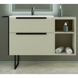 Тумба подвесная с раковиной Cezares Urban 75 см 55159, Spatolato bianco - фото 