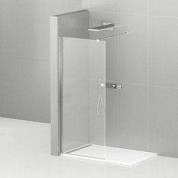 Душевая перегородка Cezares 120 см LIBERTA-L-1-120-C-Cr (телескопический кронштейн, стекло 8 мм) хром/прозрачное - фото 