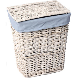 Корзина для белья WasserKraft Lippe 43 см WB-450-M, цвет белый - фото 