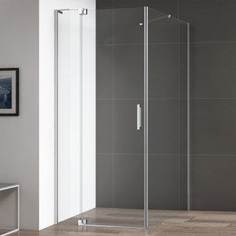 Душевое ограждение Cezares 70-80x80 см SLIDER-AH-1-80-70/80-BR-Cr (стекло 8 мм) хром/бронзовое - фото 