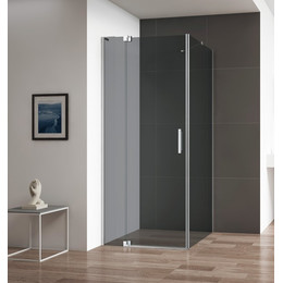 Душевое ограждение Cezares 100-110x90 см SLIDER-AH-1-90-100/110-GRIGIO-Cr (стекло 8 мм) хром/серое - фото 