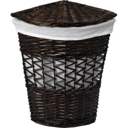 Корзина для белья WasserKraft Salm 33 см WB-270-M, цвет тёмно-коричневый - фото 