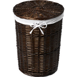 Корзина для белья WasserKraft Elbe 45 см WB-740-L, цвет тёмно-коричневый - фото 