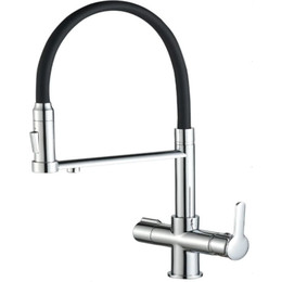 Смеситель для кухни Haiba HB76854, хром/черный - фото 